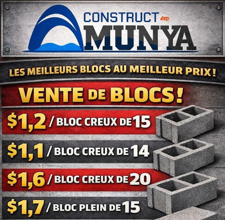 Vente de blocs — meilleurs prix