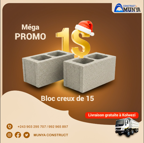 Méga Promo — Bloc creux de 15 à 1$